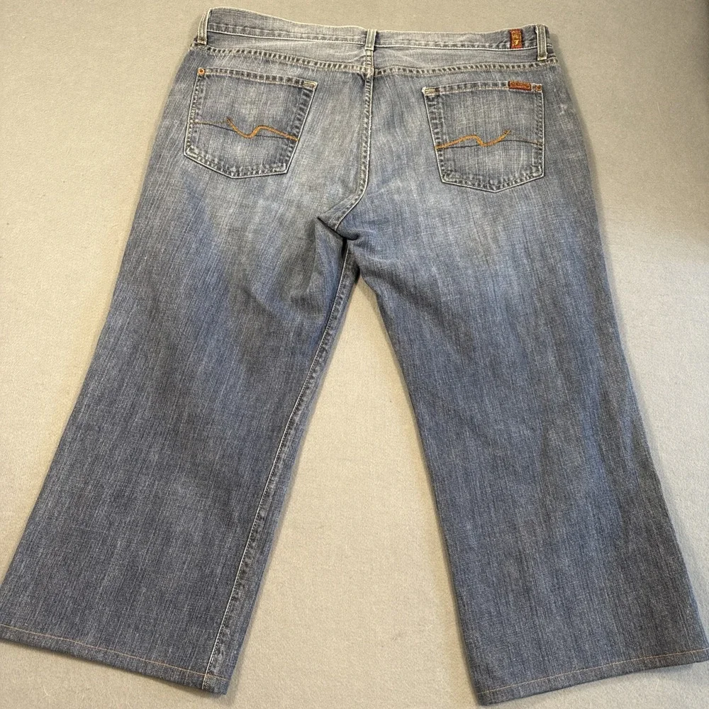 Seven 7 For All Mankind Jeans Men's 40/25 Blue Dark Wash Straight WIDE